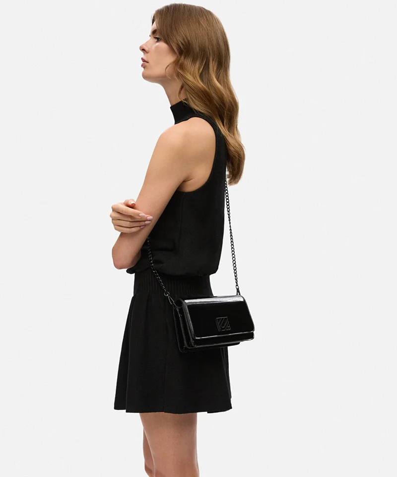 Ipekyol Shiny Bag with Monogram Buckle